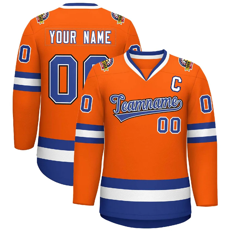 Custom Orange Royal White-Black Classic Style Hockey Jersey Relaxed Men's Australian Custom Orange Royal White-Black Classic Style Hockey Jersey Relaxed Men's Australian