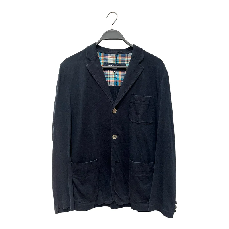 COMME des GARCONS HOMME/Tailored Jkt/M/Navy/Cotton/HC-J133/HC-J133 Trendy Men's Scandinavian