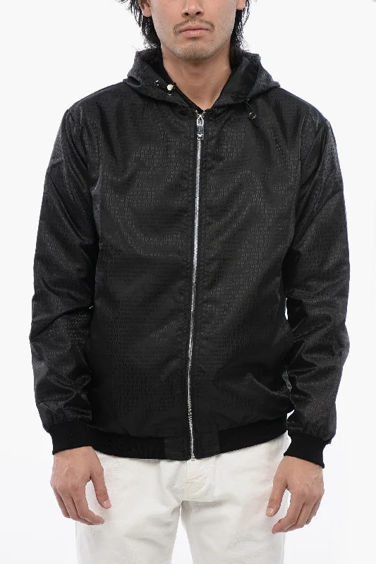 John Richmond Allover Ton-Su-Ton Logo Print Windbreaker Stylish Men's Neon