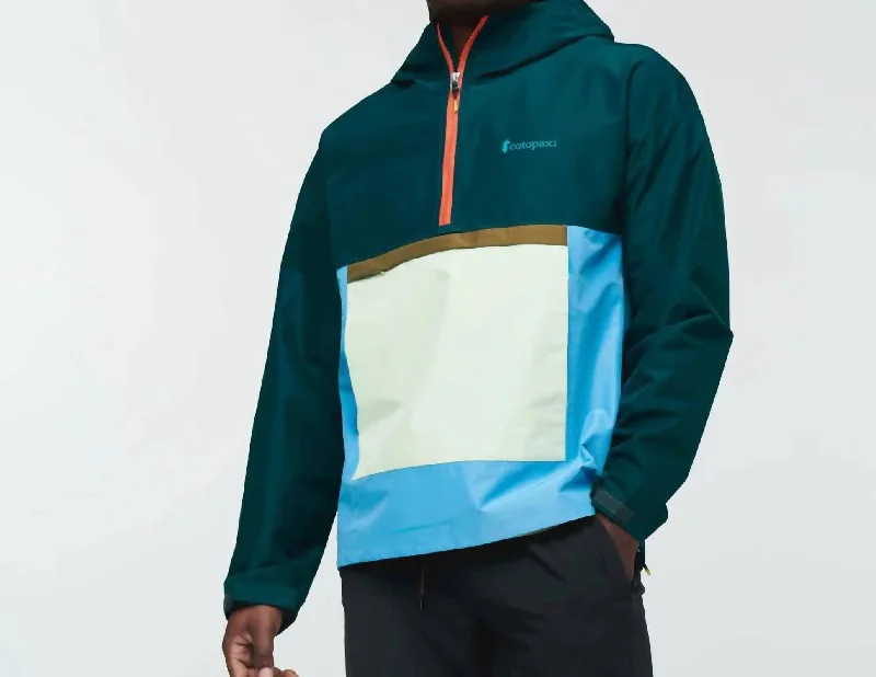 Cielo Rain Anorak Jacket In Deep Ocean Casual Men's Japanese 