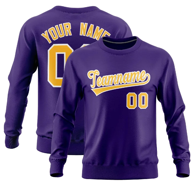 Custom Purple Classic Style Personalized Uniform Pullover Hoodie Lumberjack