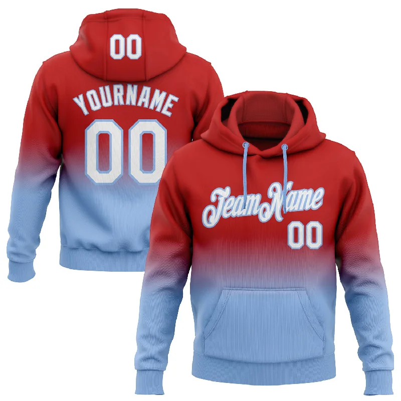 Custom Stitched Red White-Light Blue Fade Fashion Sports Pullover Sweatshirt Hoodie Athletic Men's High Custom Stitched Red White-Light Blue Fade Fashion Sports Pullover Sweatshirt Hoodie Athletic Men's High