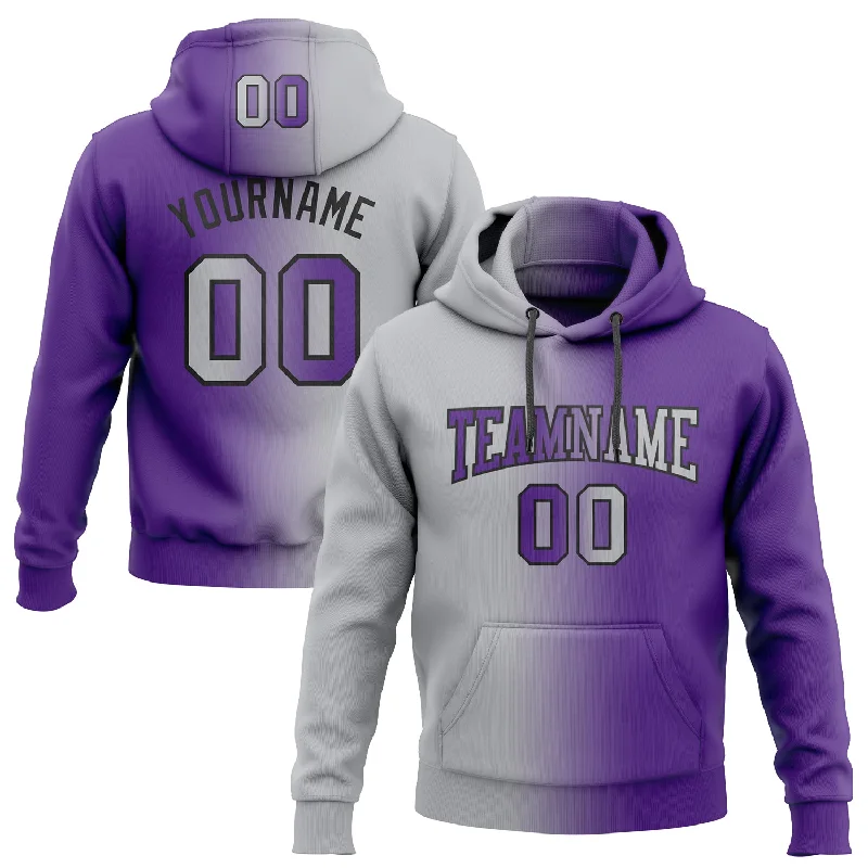 Custom Stitched Purple Gray-Black Gradient Fashion Sports Pullover Sweatshirt Hoodie Confident Men's High Custom Stitched Purple Gray-Black Gradient Fashion Sports Pullover Sweatshirt Hoodie Confident Men's High