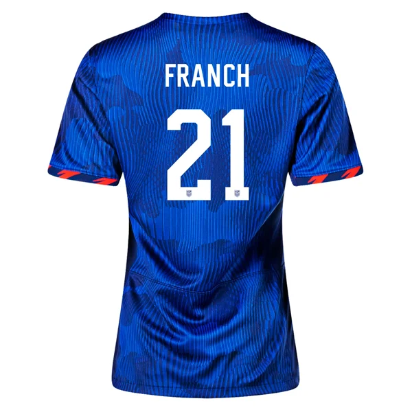 Nike Womens United States Adrianna Franch 4 Star Away Jersey 23/24 w/ 2019 World Cup Champion Patch (Hyper Royal/Loyal Blue) Organic Nike Womens United States Adrianna Franch 4 Star Away Jersey 23/24 w/ 2019 World Cup Champion Patch (Hyper Royal/Loyal Blue) Organic