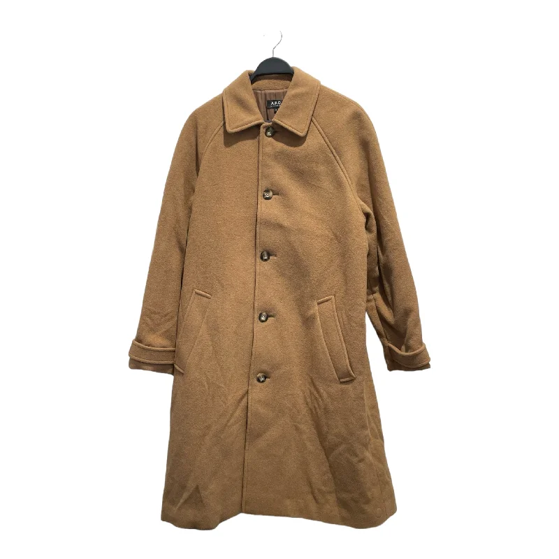 A.P.C./BalCollar Coat/M/Camel/Wool/ Sleek Men's Contemporary 