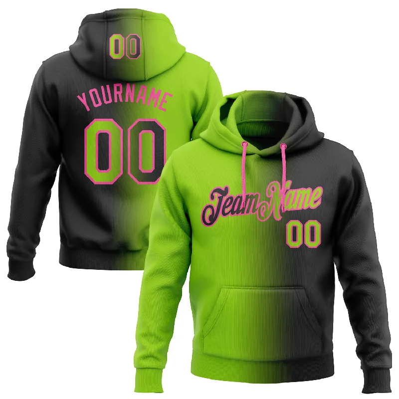Custom Stitched Black Neon Green-Pink Gradient Fashion Sports Pullover Sweatshirt Hoodie Bold Men's Statement Custom Stitched Black Neon Green-Pink Gradient Fashion Sports Pullover Sweatshirt Hoodie Bold Men's Statement