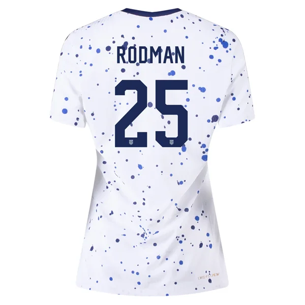 Nike Womens United States Trinity Rodman 4 Star Authentic Match Home Jersey 23/24 w/ 2019 World Cup Champions Patch (White/Loyal Blue) Bold Men's Animal Nike Womens United States Trinity Rodman 4 Star Authentic Match Home Jersey 23/24 w/ 2019 World Cup Champions Patch (White/Loyal Blue) Bold Men's Animal
