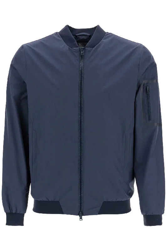 Herno Men's Bomber In Poliestere blue Scuro Con Gore Windstopper Impermeabile Earthy Men's Sustainable 