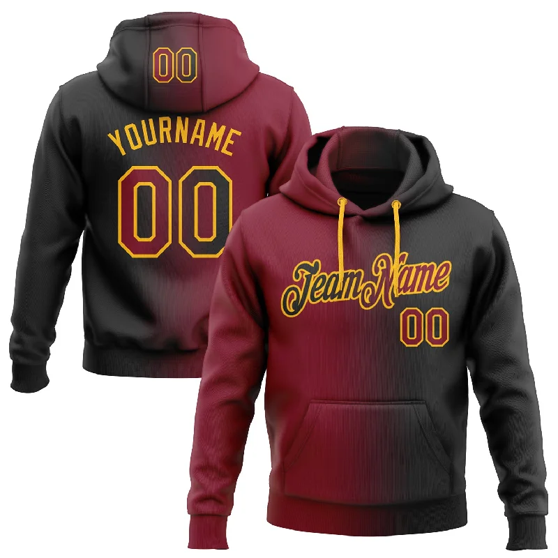 Custom Stitched Black Crimson-Gold Gradient Fashion Sports Pullover Sweatshirt Hoodie Streetwear Style Custom Stitched Black Crimson-Gold Gradient Fashion Sports Pullover Sweatshirt Hoodie Streetwear Style