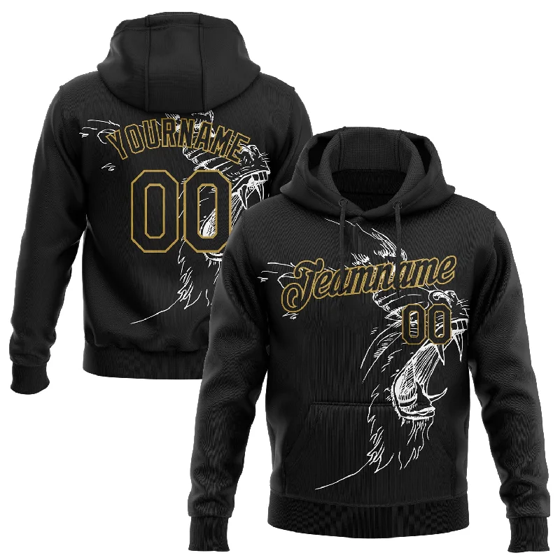 Custom Stitched Black-Old Gold 3D Pattern Design Gorilla Sports Pullover Sweatshirt Hoodie Masculine Men's Custom Stitched Black-Old Gold 3D Pattern Design Gorilla Sports Pullover Sweatshirt Hoodie Masculine Men's