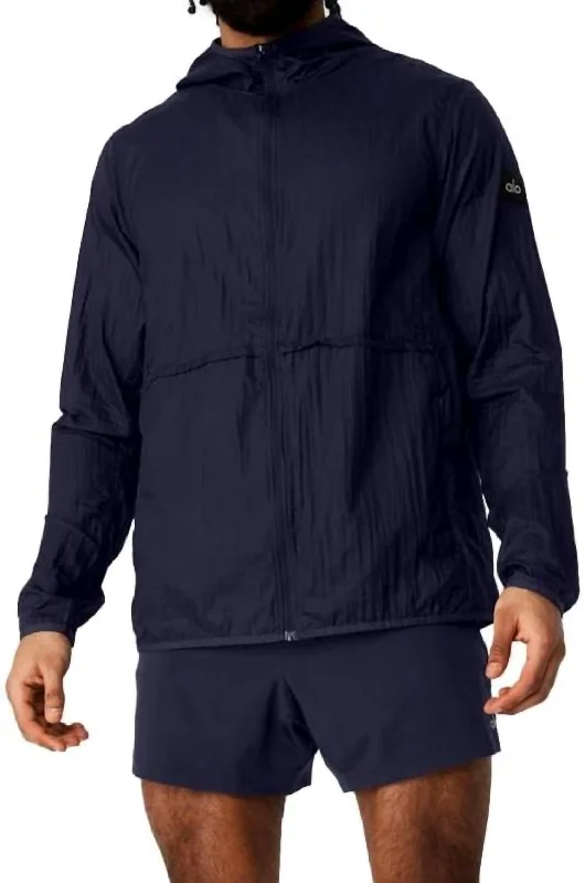 Repeat Running Jacket In True Navy Monochromatic Office Style