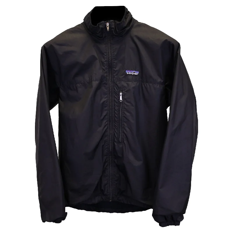 Patagonia Zip Windbreaker Jacket in Navy Blue Nylon Canvas Elegant Men's Cashmere