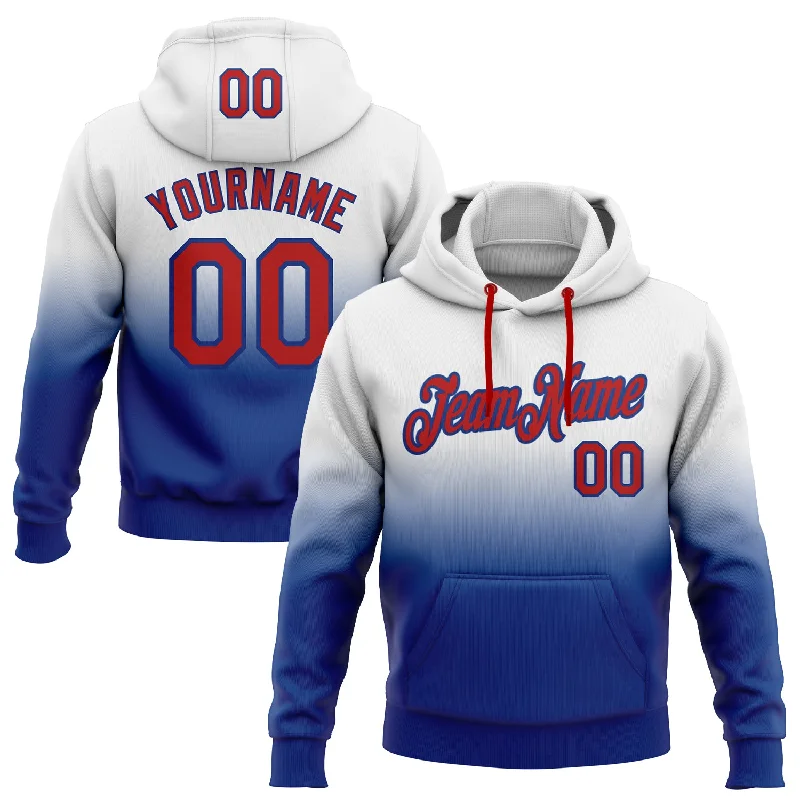 Custom Stitched White Red-Royal Fade Fashion Sports Pullover Sweatshirt Hoodie Earthy Men's Hemp