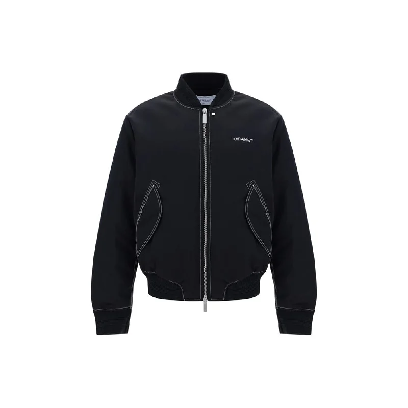 Off- Contrast StitchBomber Men's Jacket Trendy Men's Oversized