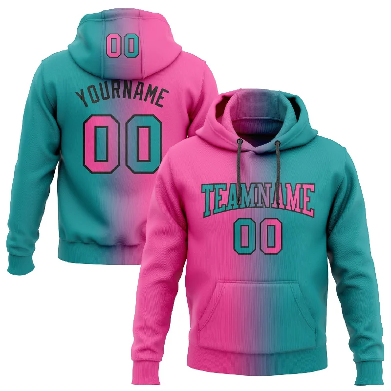 Custom Stitched Teal Pink-Black Gradient Fashion Sports Pullover Sweatshirt Hoodie Modern Men's Tech Custom Stitched Teal Pink-Black Gradient Fashion Sports Pullover Sweatshirt Hoodie Modern Men's Tech