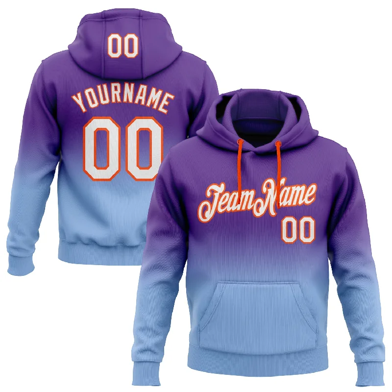 Custom Stitched Purple White Light Blue-Orange Fade Fashion Sports Pullover Sweatshirt Hoodie Hip Men's Urban Custom Stitched Purple White Light Blue-Orange Fade Fashion Sports Pullover Sweatshirt Hoodie Hip Men's Urban
