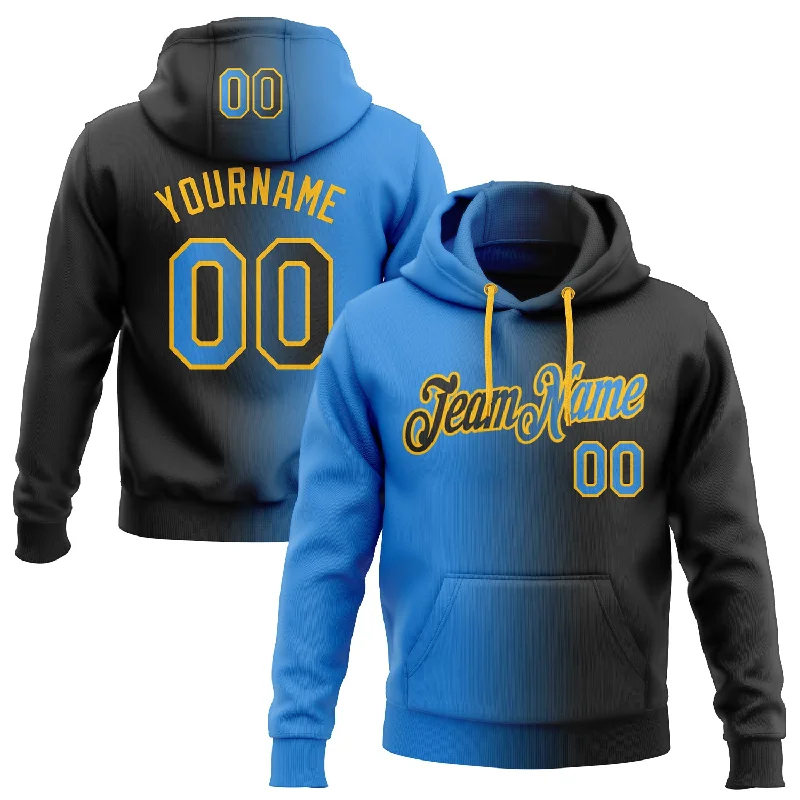 Custom Stitched Black Powder Blue-Gold Gradient Fashion Sports Pullover Sweatshirt Hoodie British Gentleman Style Custom Stitched Black Powder Blue-Gold Gradient Fashion Sports Pullover Sweatshirt Hoodie British Gentleman Style