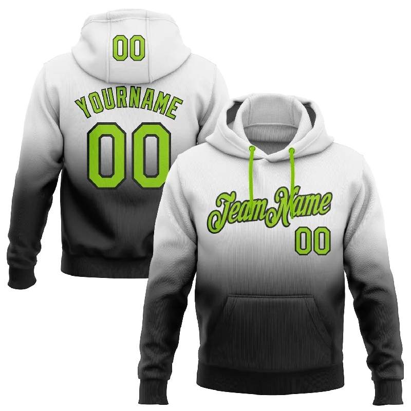 Custom Stitched White Neon Green-Black Fade Fashion Sports Pullover Sweatshirt Hoodie Dynamic Men's Moto Custom Stitched White Neon Green-Black Fade Fashion Sports Pullover Sweatshirt Hoodie Dynamic Men's Moto