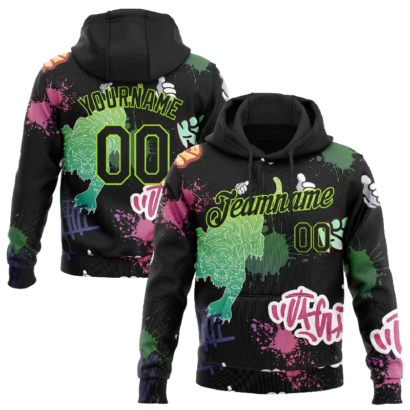 Custom Stitched Black Neon Green 3D Pattern Design Tiger Sports Pullover Sweatshirt Hoodie Casual Men's Japanese Custom Stitched Black Neon Green 3D Pattern Design Tiger Sports Pullover Sweatshirt Hoodie Casual Men's Japanese