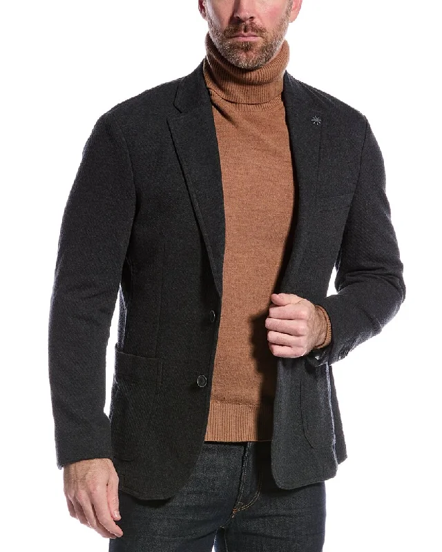 Report Collection Popcorn Textured Jacket Trendy Men's Bucket