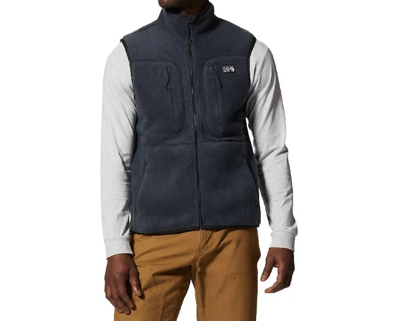 Hi Camp Fleece Vest In Dark Storm Dynamic Men's Moto