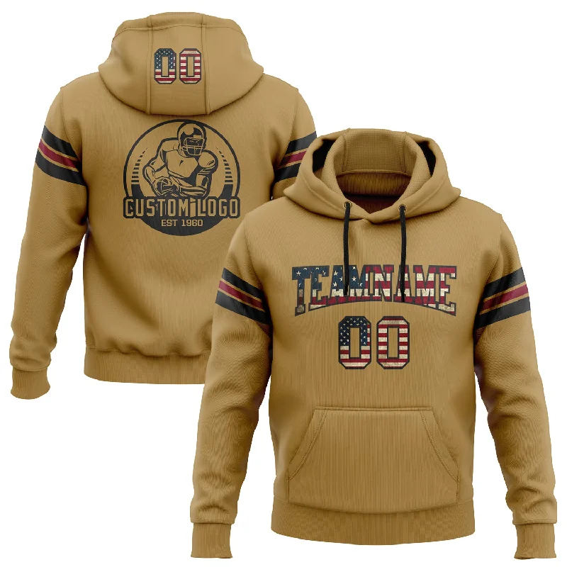 Custom Stitched Old Gold Vintage USA Flag Black-Crimson Football Pullover Sweatshirt Hoodie Minimalist Men's Casual Custom Stitched Old Gold Vintage USA Flag Black-Crimson Football Pullover Sweatshirt Hoodie Minimalist Men's Casual