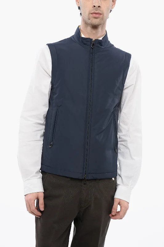 Corneliani Id Front Zipped Sleeveless Jacket Youthful Men's Pop