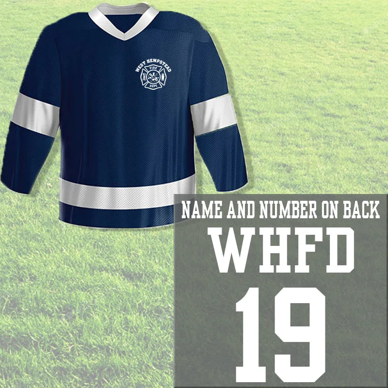 Custom Firefighter Polymesh Two Color Hockey Jersey W/ Number - PM2C - CAD Stylish Men's Neon Custom Firefighter Polymesh Two Color Hockey Jersey W/ Number - PM2C - CAD Stylish Men's Neon