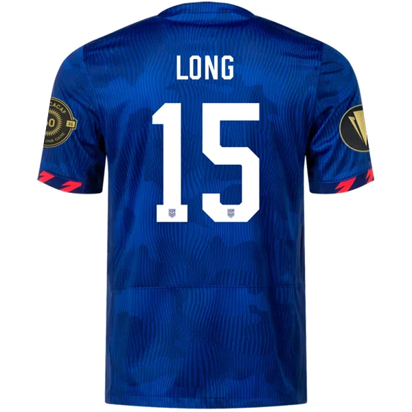 Nike Mens United States Aaron Long Away Jersey w/ Gold Cup Patches 23/24 (Hyper Royal/Loyal Blue) Elegant Men's Formal Nike Mens United States Aaron Long Away Jersey w/ Gold Cup Patches 23/24 (Hyper Royal/Loyal Blue) Elegant Men's Formal