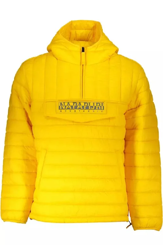 Napapijri Vibrant  Hooded Jacket with Contrasting Men's Details Traditional Men's Wool