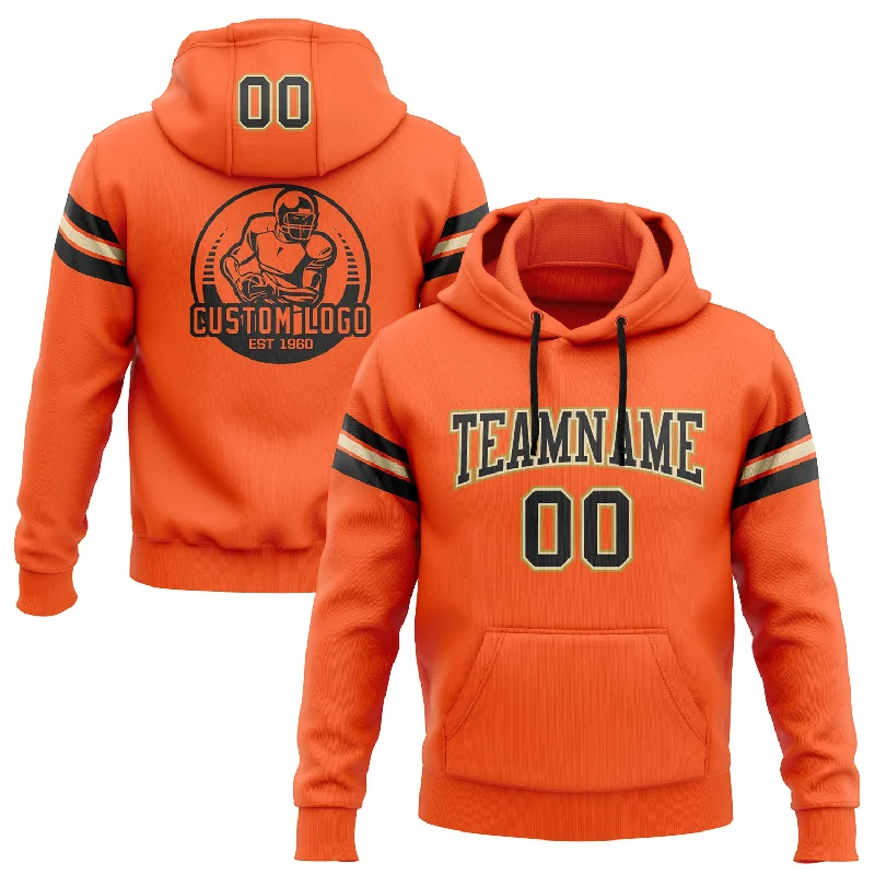 Custom Stitched Orange Black City Cream-Old Gold Football Pullover Sweatshirt Hoodie Dynamic Men's Glow Custom Stitched Orange Black City Cream-Old Gold Football Pullover Sweatshirt Hoodie Dynamic Men's Glow