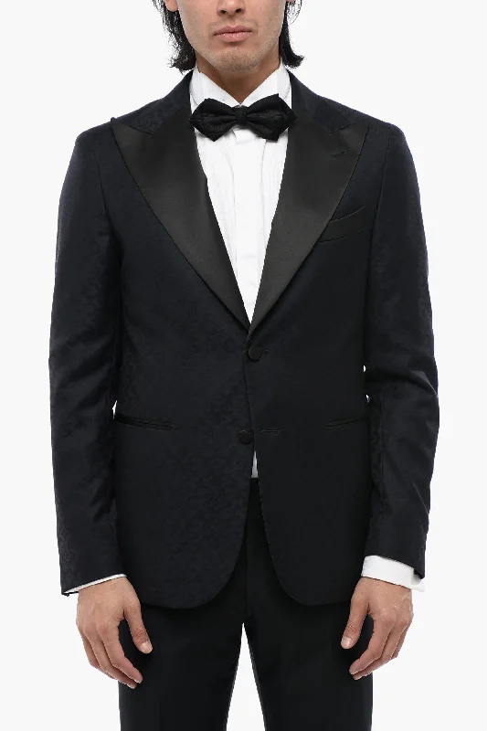 Corneliani Anthemion-Print Wool And Silk Cerim.reward 2-Button Blazer W Trendy Men's Scandinavian