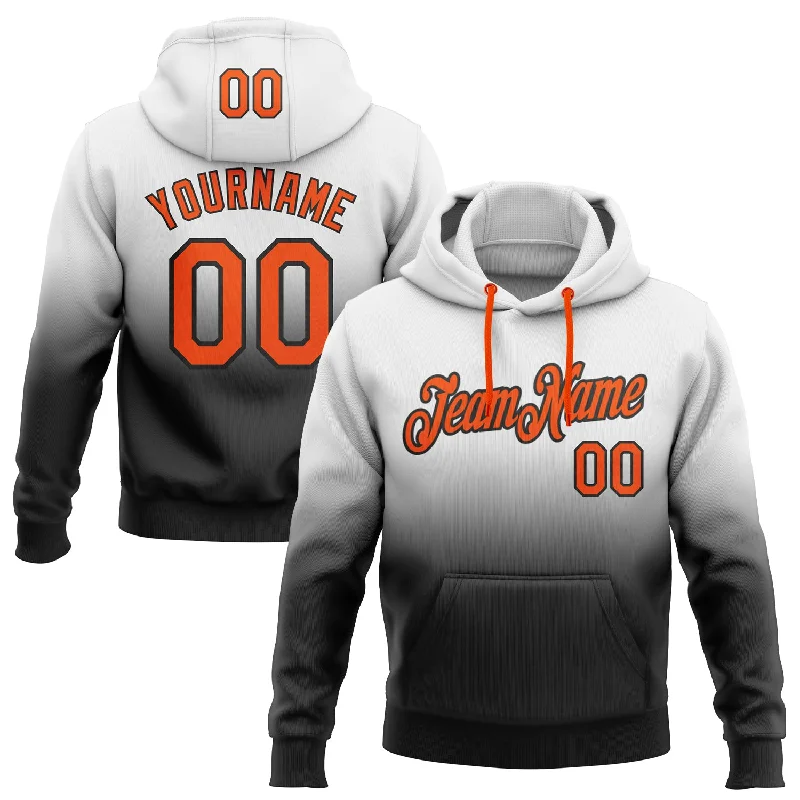 Custom Stitched White Orange-Black Fade Fashion Sports Pullover Sweatshirt Hoodie Cclassic Men's Tweed Custom Stitched White Orange-Black Fade Fashion Sports Pullover Sweatshirt Hoodie Cclassic Men's Tweed
