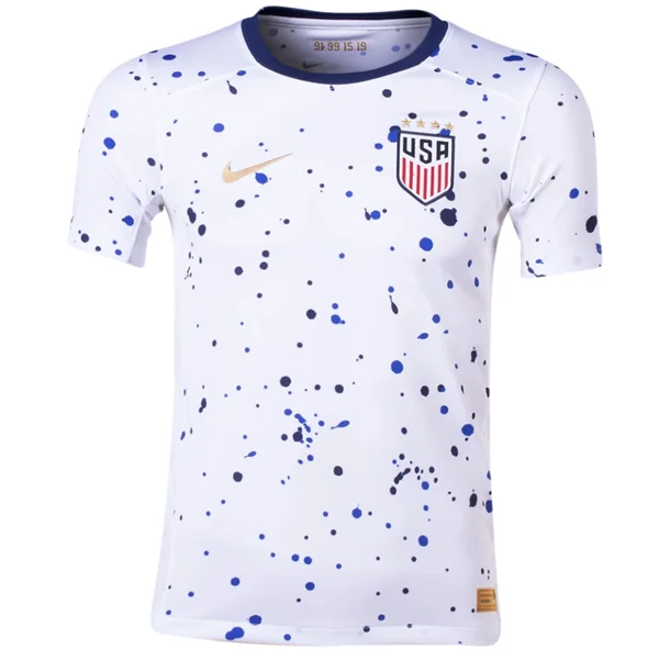 Nike Youth United States 4 Star Home Jersey 23/24 (White/Loyal Blue) Sophisticated Men's Nike Youth United States 4 Star Home Jersey 23/24 (White/Loyal Blue) Sophisticated Men's