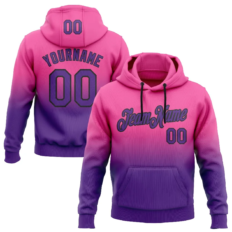 Custom Stitched Pink Purple-Black Fade Fashion Sports Pullover Sweatshirt Hoodie Cozy Men's Sherpa Custom Stitched Pink Purple-Black Fade Fashion Sports Pullover Sweatshirt Hoodie Cozy Men's Sherpa
