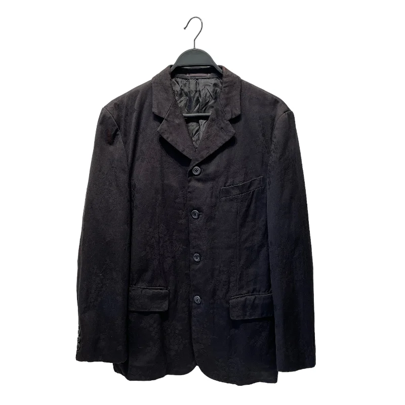 COMME des GARCONS HOMME PLUS/Tailored Jkt/S/Cotton/BLK/Floral Pattern/1999 Athletic Men's High