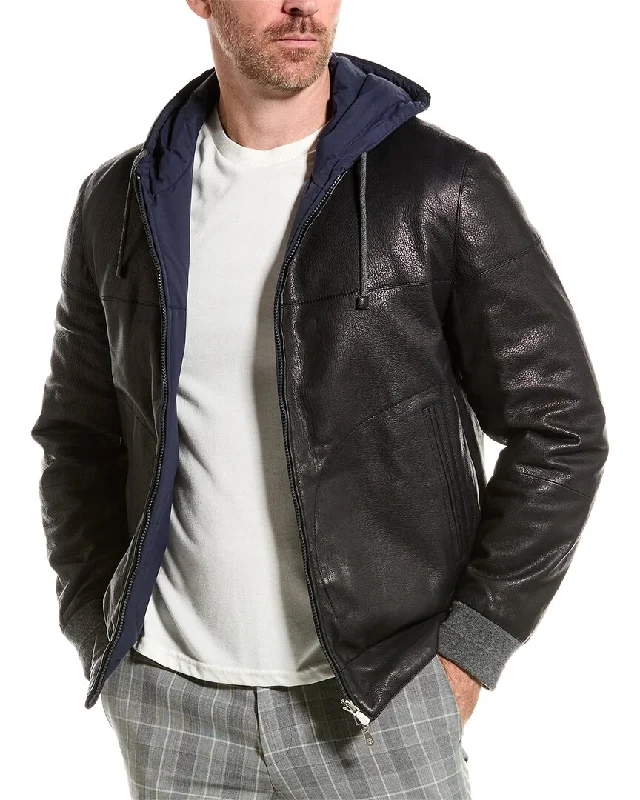 Brunello Cucinelli Reversible Leather Jacket Sophisticated Men's 