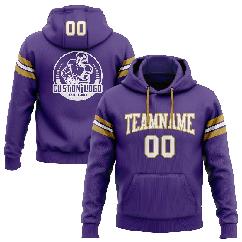 Custom Stitched Purple White-Old Gold Football Pullover Sweatshirt Hoodie Trendy Men's Oversized Custom Stitched Purple White-Old Gold Football Pullover Sweatshirt Hoodie Trendy Men's Oversized