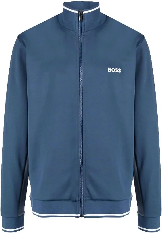 Men's Tracksuit Jacket In Blue Refined Men's Velvet