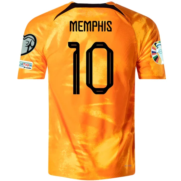 Nike Netherlands Memphis Depay Home Match Authentic Jersey w/ Euro Qualifying Patches 22/23 (Laser Orange/Black) Dynamic Men's Glow Nike Netherlands Memphis Depay Home Match Authentic Jersey w/ Euro Qualifying Patches 22/23 (Laser Orange/Black) Dynamic Men's Glow
