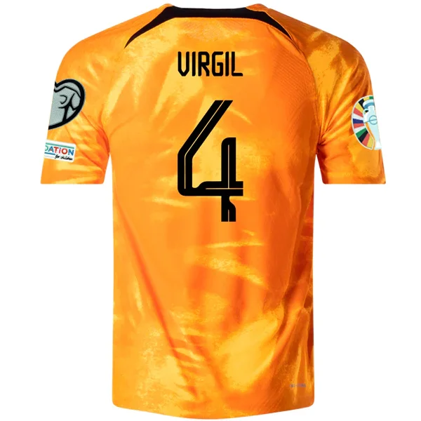 Nike Netherlands Virgil Van Dijk Home Match Authentic Jersey w/ Euro Qualifying Patches 22/23 (Laser Orange/Black) Rugged Men's Outdoor Nike Netherlands Virgil Van Dijk Home Match Authentic Jersey w/ Euro Qualifying Patches 22/23 (Laser Orange/Black) Rugged Men's Outdoor