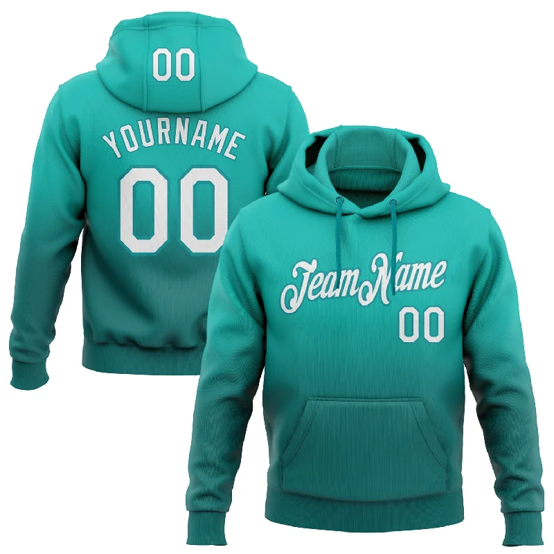 Custom Stitched Aqua White-Teal Fade Fashion Sports Pullover Sweatshirt Hoodie Cozy Men's Winter Custom Stitched Aqua White-Teal Fade Fashion Sports Pullover Sweatshirt Hoodie Cozy Men's Winter