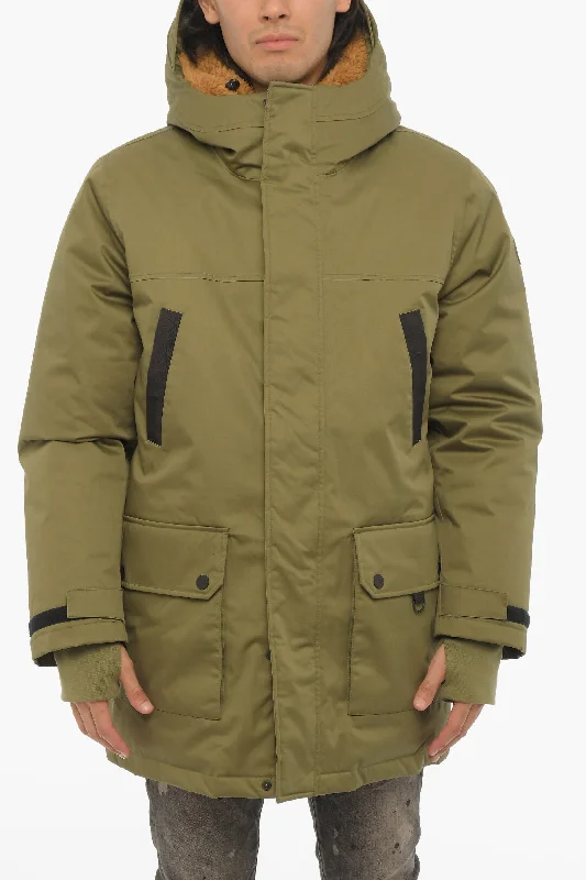 UGG Soli Color BUTTER Down Jacket with Faux Fur Confident Men's High