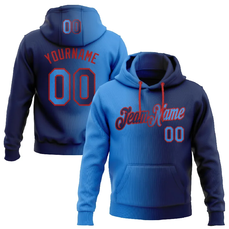 Custom Stitched Navy Powder Blue-Red Gradient Fashion Sports Pullover Sweatshirt Hoodie Athletic Men's Compression Custom Stitched Navy Powder Blue-Red Gradient Fashion Sports Pullover Sweatshirt Hoodie Athletic Men's Compression