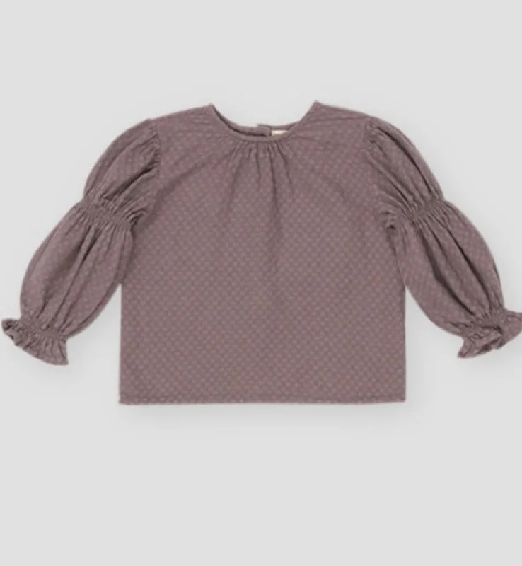 The New Society Brigitte Blouse Plum Sophisticated Men's 