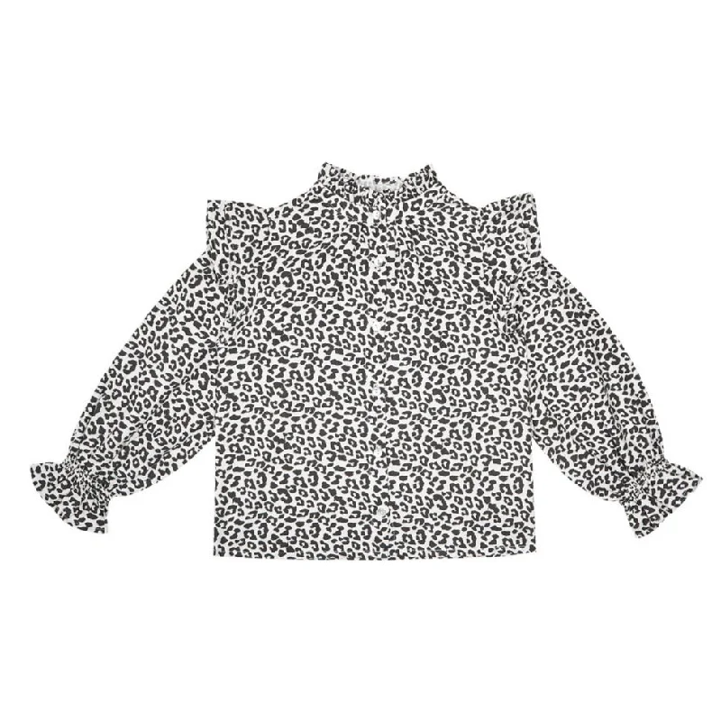 THE NEW SOCIETY GANNIN LEOPARD BLOUSE Casual Men's Short