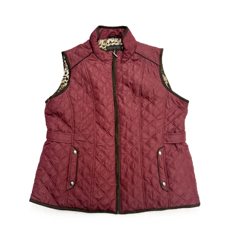 Vest Puffer & Quilted By Weatherproof In Red, Size: Xxl Traditional Men's Wool