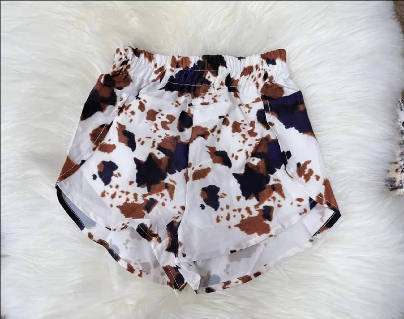 Preorder SS0386 Ink-print shorts for adult women Unique Men's Upcycled