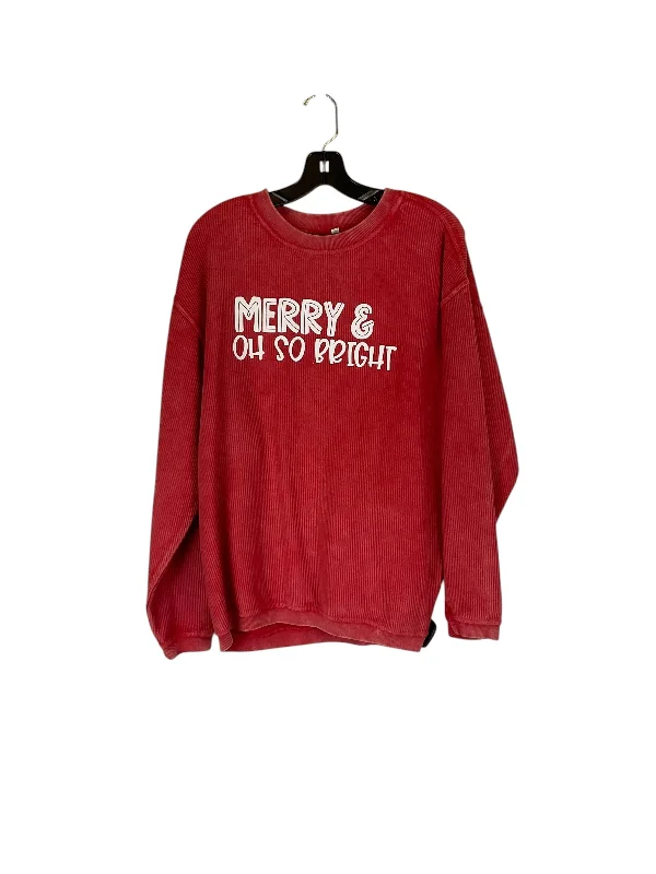 Sweatshirt Crewneck By Clothes Mentor In Red, Size: S Youthful Men's Anime