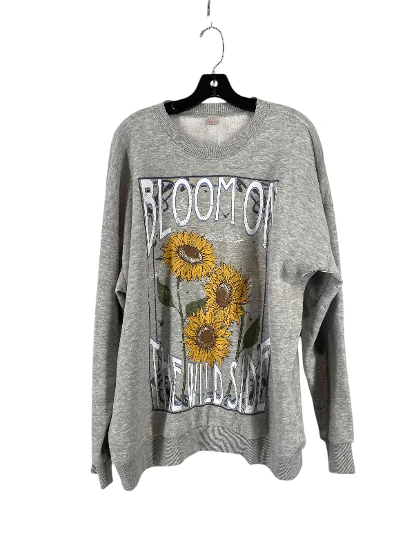 Sweatshirt Crewneck By No Boundaries In Grey, Size: Xl Organic